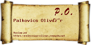 Palkovics Olivér névjegykártya